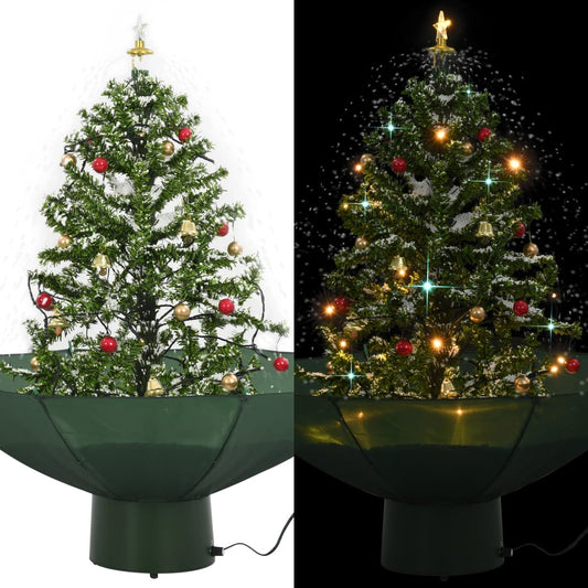 manoga EU | 284331 Schneiender Weihnachtsbaum mit Schirmfuß Grün 75 cm