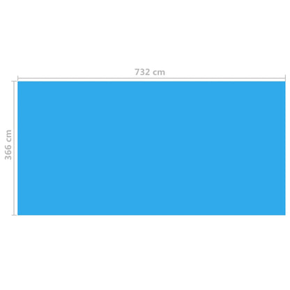 manoga EU | 90679 Rechteckige Pool-Abdeckung PE Blau 732 x 366 cm
