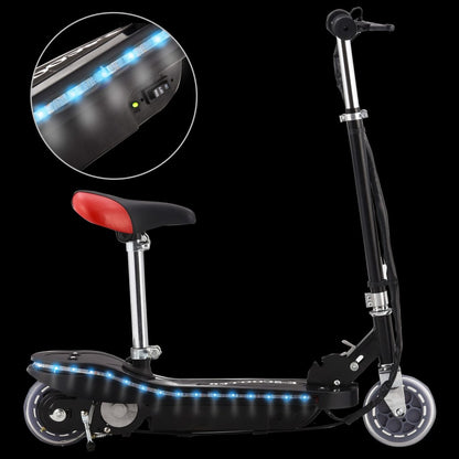 manoga EU | 91962 E-Scooter mit Sitz und LED 120 W Schwarz