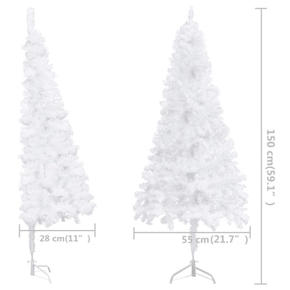 manoga EU | 329168 Künstlicher Eck-Weihnachtsbaum Weiß 150 cm PVC