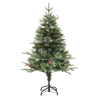 manoga EU | 3094556 Weihnachtsbaum mit Beleuchtung und Kiefernzapfen Grün 150 cm