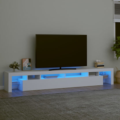 manoga EU | 3152778 TV-Schrank mit LED-Leuchten Weiß 260x36,5x40 cm
