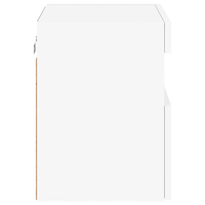 manoga EU | 837169 TV-Wandschrank mit LED-Leuchten Weiß 40x30x40 cm